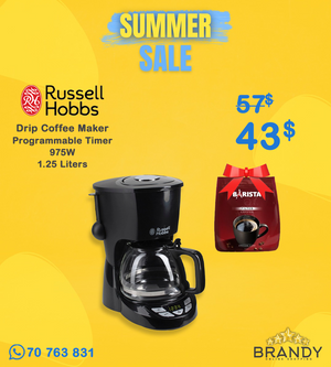 Russell Hobbs 22620-56 Programmable Coffee Maker 24h Timer 1.25 L Black