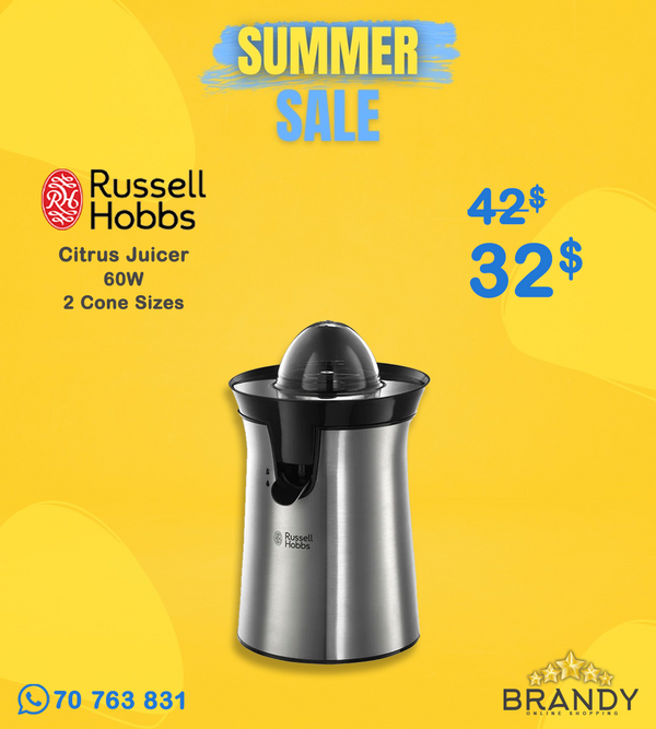 Russell Hobbs Brushed Stainless Citrus Press 22760-56 60W