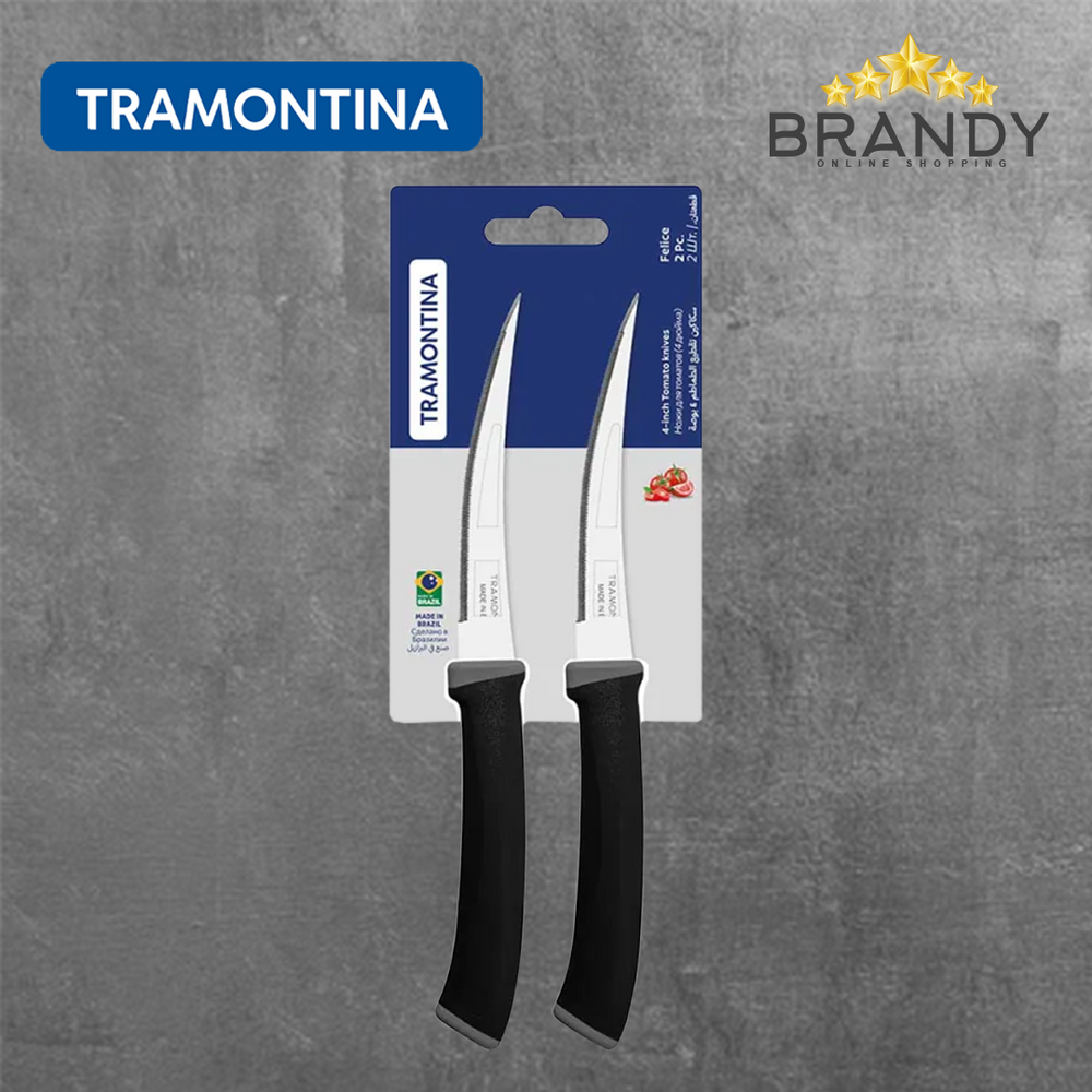 Tramontina Felice Set 2 Tomato Knives Black
