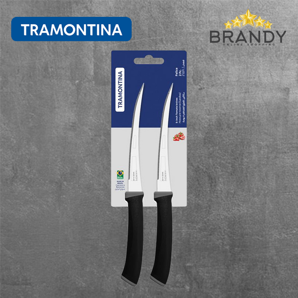 Tramontina Felice Set 2 Tomato Knives Black