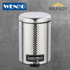 Wenko Punto Pedal Bin 3 L Stainless Steel Matt Cosmetic Bin