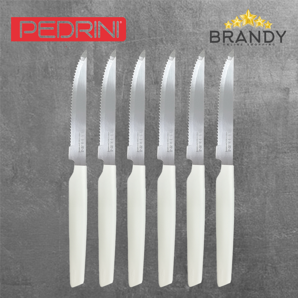 White Knives Set 6pcs Stainless Steel