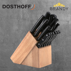 Dosthoff 14-Piece Knife Set with Rubberwood Block