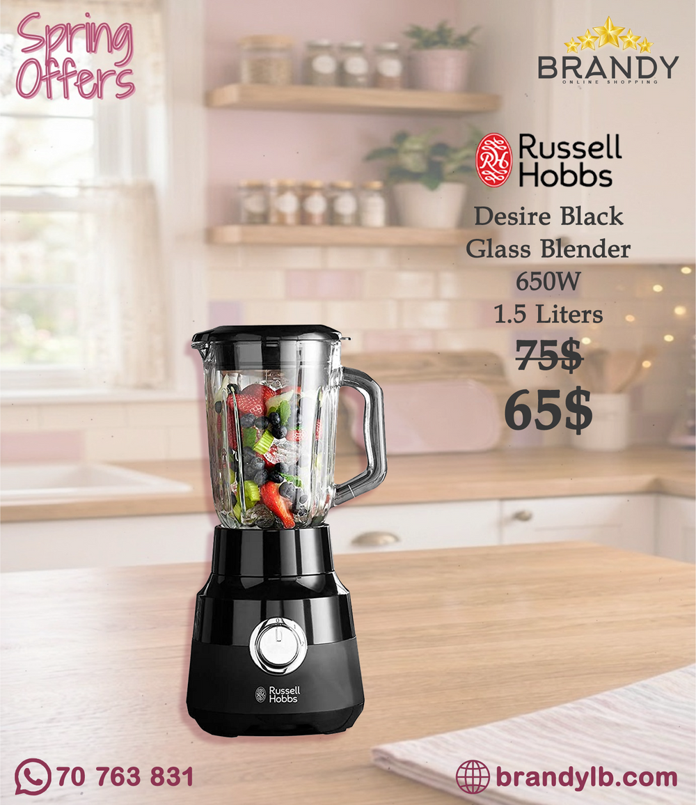 Russell Hobbs Desire 24722 Jug Blender 1.5L Glass Matte Black