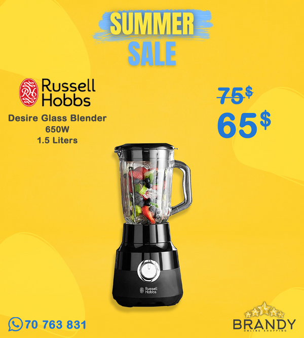 Russell Hobbs Desire 24722 Jug Blender 1.5L Glass Matte Black