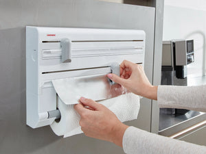Leifheit Parat Wall-Mounted Roll Holder with Cutter & Storage