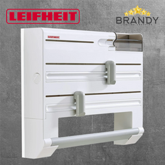 Leifheit Parat Plus Wall-Mounted Roll Holder with Cutter & Storage