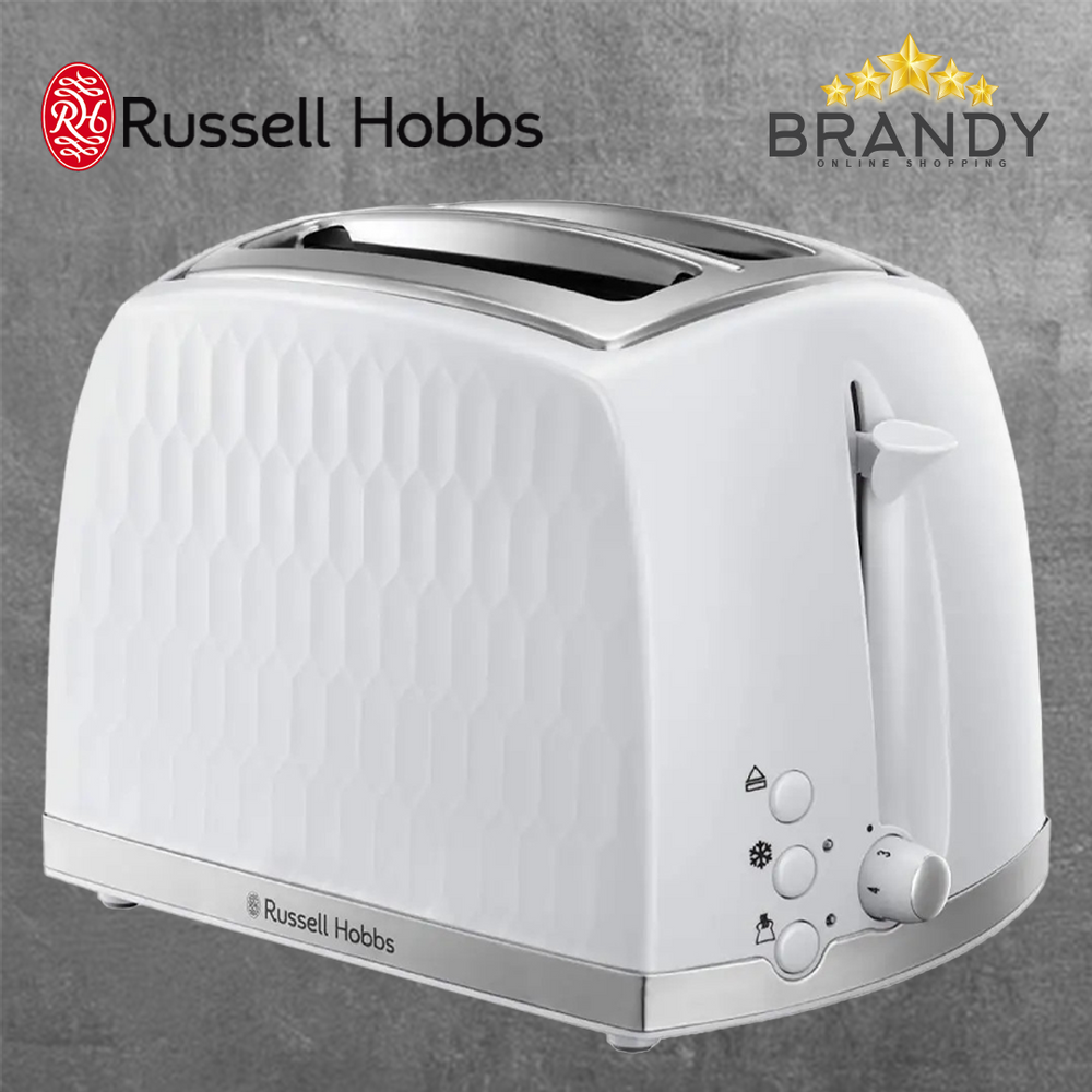Russell Hobbs HoneyComb White 2-Slice Toaster 26060-1