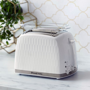 Russell Hobbs HoneyComb White 2-Slice Toaster 26060-2