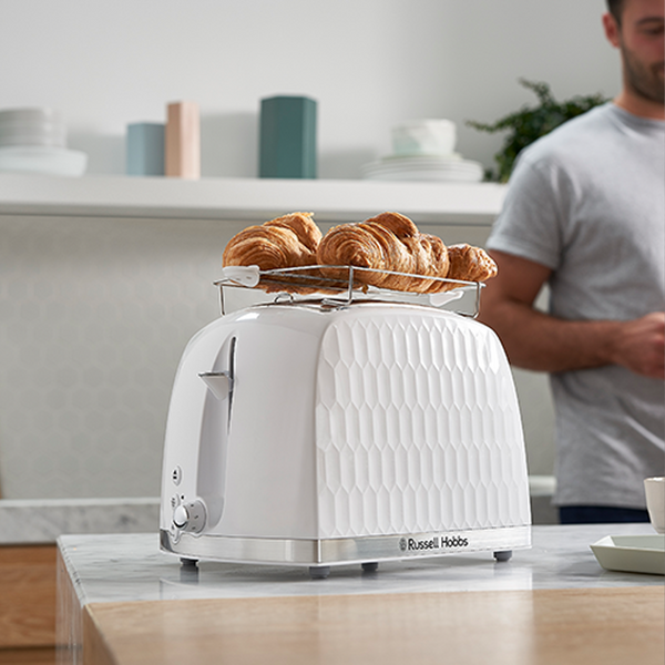 Russell Hobbs HoneyComb White 2-Slice Toaster 26060-3
