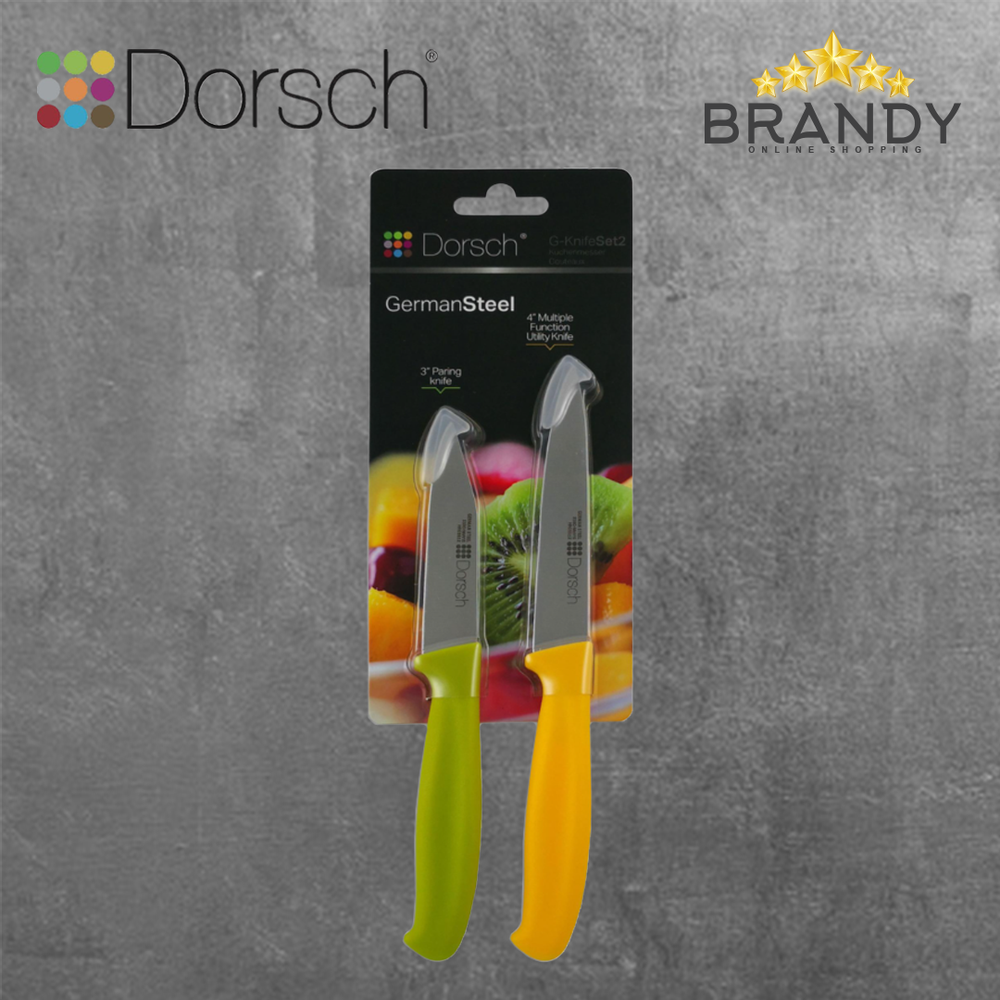 Set of 2 Stainless Steel Knives - Paring & Utility