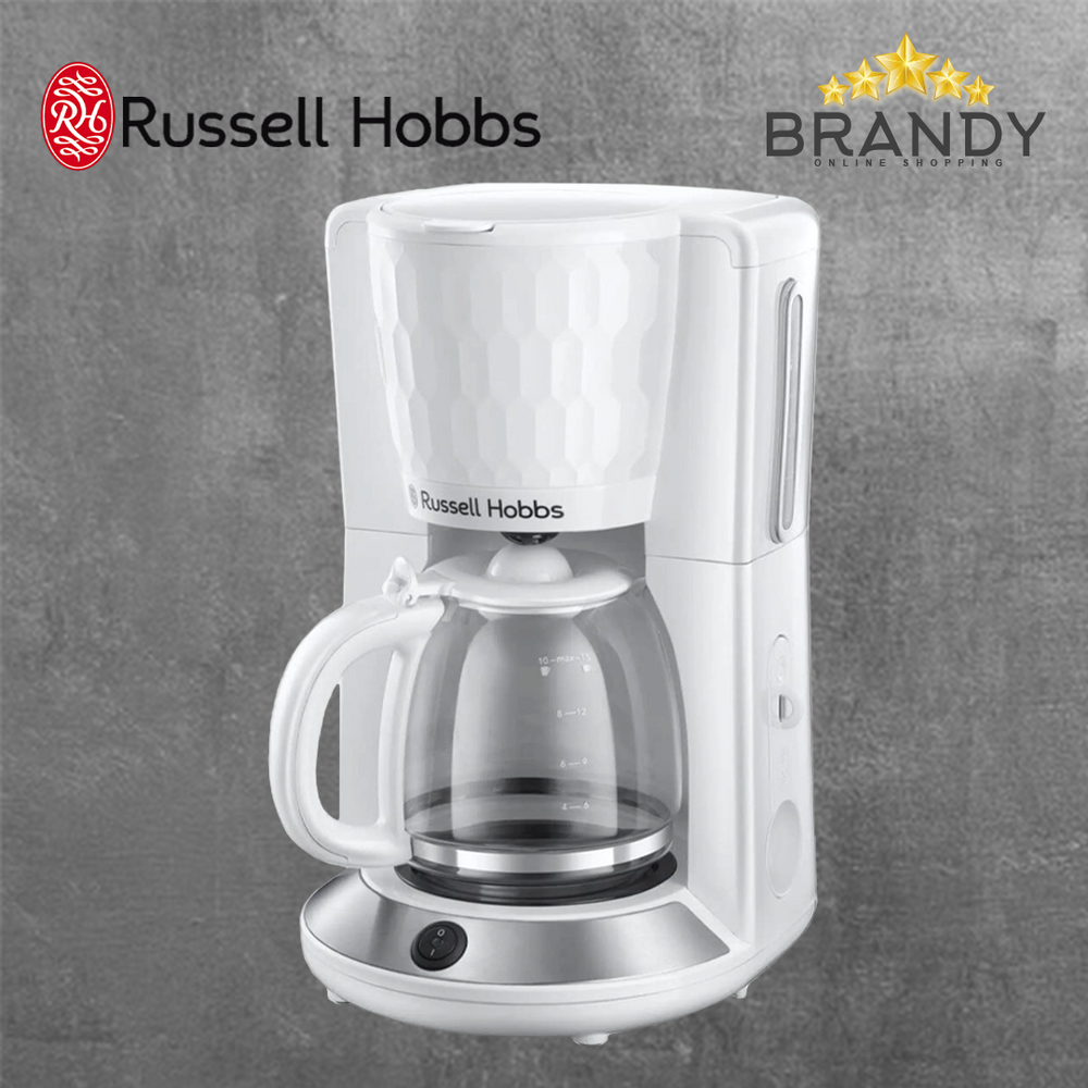 Russell Hobbs HoneyComb White Coffee Machine 15cups 27010-1