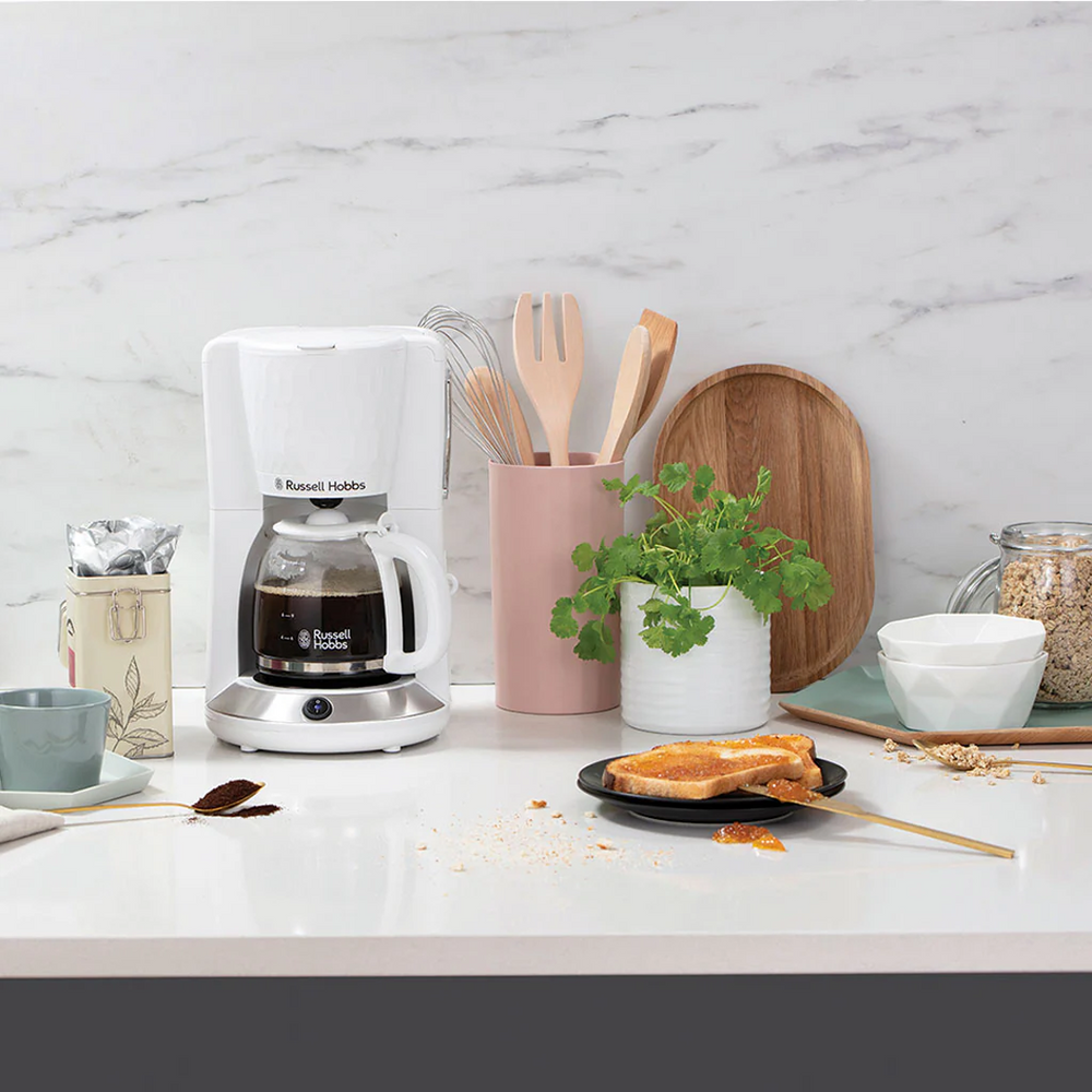 Russell Hobbs HoneyComb White Coffee Machine 15cups 27010-1