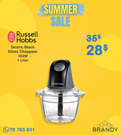 Russell Hobbs Desire 27131 Mini Chopper 200W 1L Glass Matte Charcoal