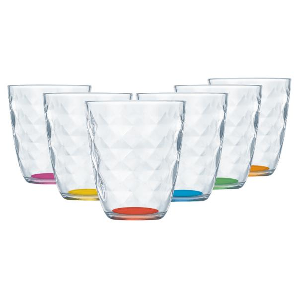 Diamond Colored Short Cups Set 6pcs