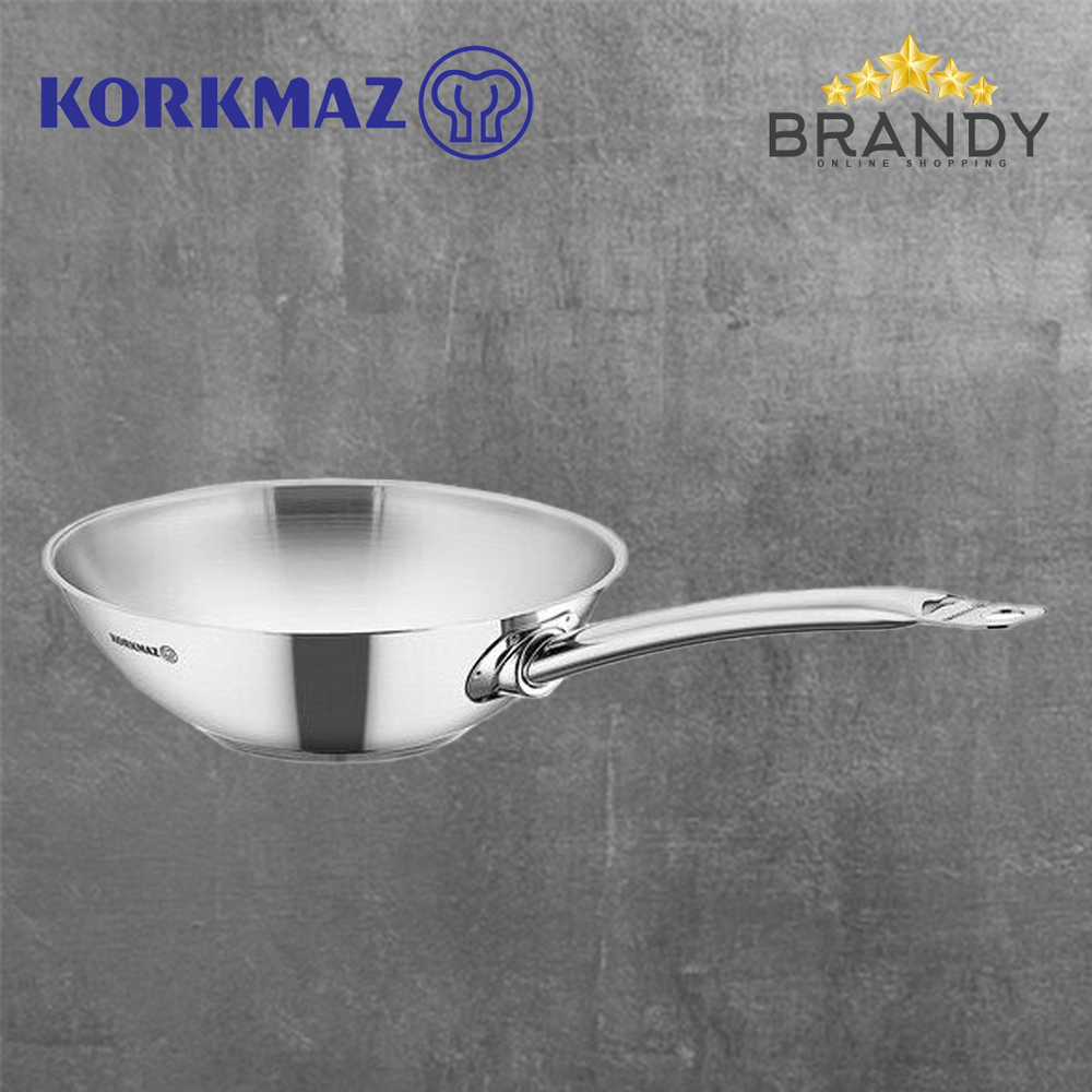 Proline Wok 28cm Stainless Steel Durable Low Casserole Cookware