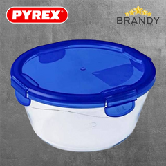Pyrex Cook & Go Round Glass Storage Container 0.7 L / 1.6 L Airtight