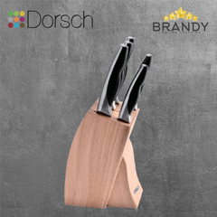 Dorsch Curve Knife Set 6-Piece Kitchen Knives with Wooden Stand-3
