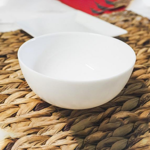 Diwali White Bowls 12cm Set 6pcs Opal Glass