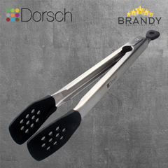 Dorsch DH-05771 Silicone Kitchen Tongs Stainless Steel Handle Black-1