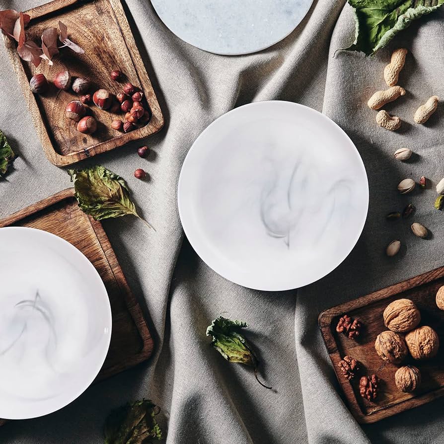 Diwali White Marble Dinner Set 18pcs