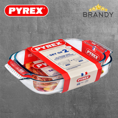 Pyrex Classic 2-Piece Rectangular Roaster Set 913S608
