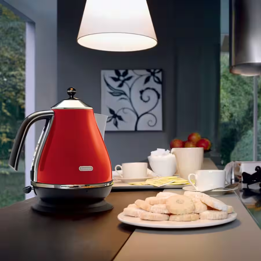 Icona Electric Kettle Red KBO2001R Retro Design 1.7L Stainless Steel