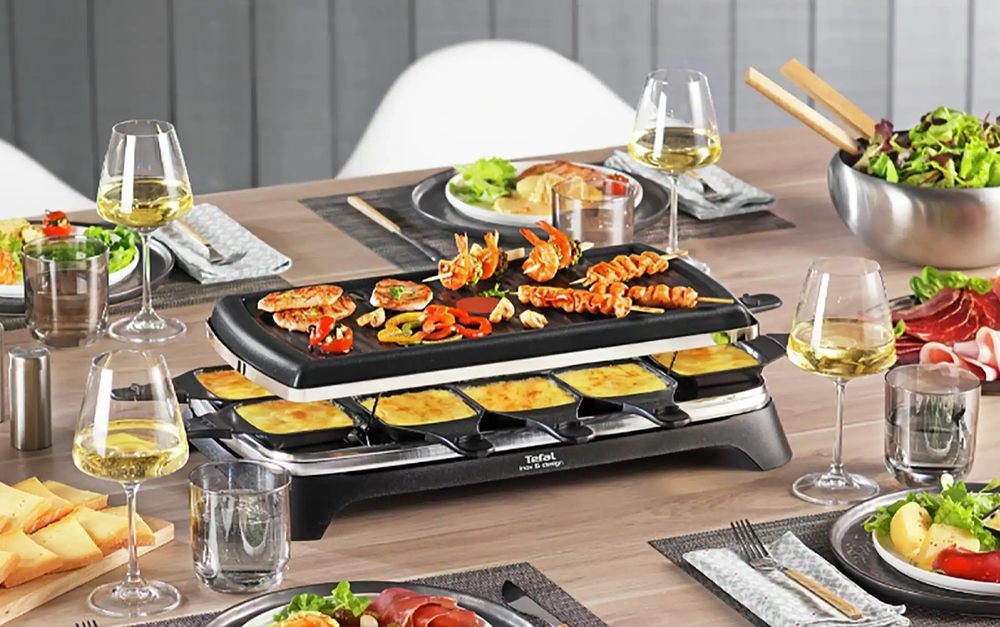 Raclette Pierrade Grill Inox & Design 10c RE45A827