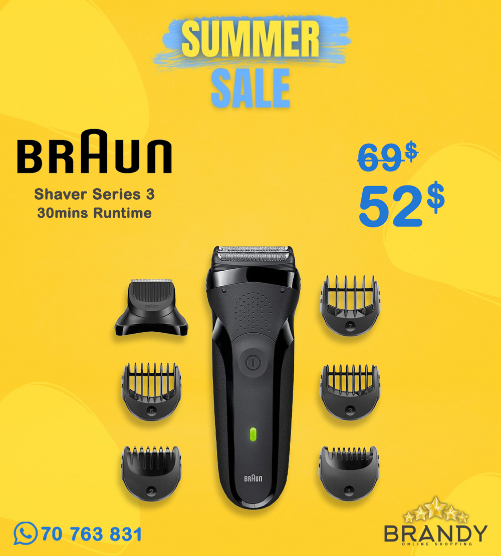 Braun Series 3 300BT Electric Foil Shaver 3-Flex Wet & Dry