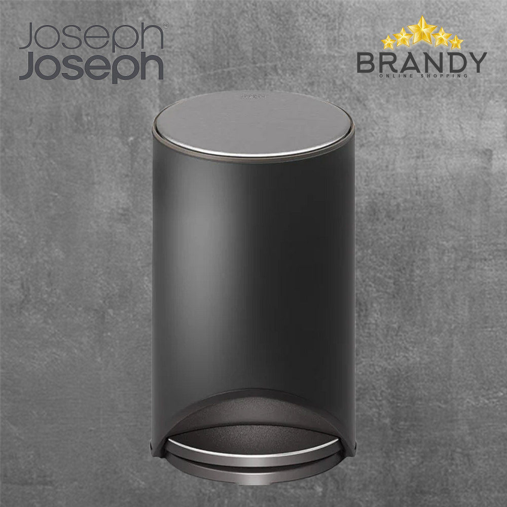 Arc Easy-push Matt Black Pedal Bin 10 Liters