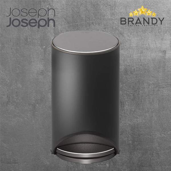 Arc Easy-push Matt Black Pedal Bin 10 Liters