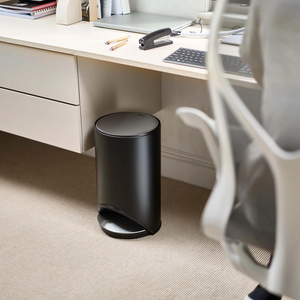 Arc Easy-push Matt Black Pedal Bin 10 Liters