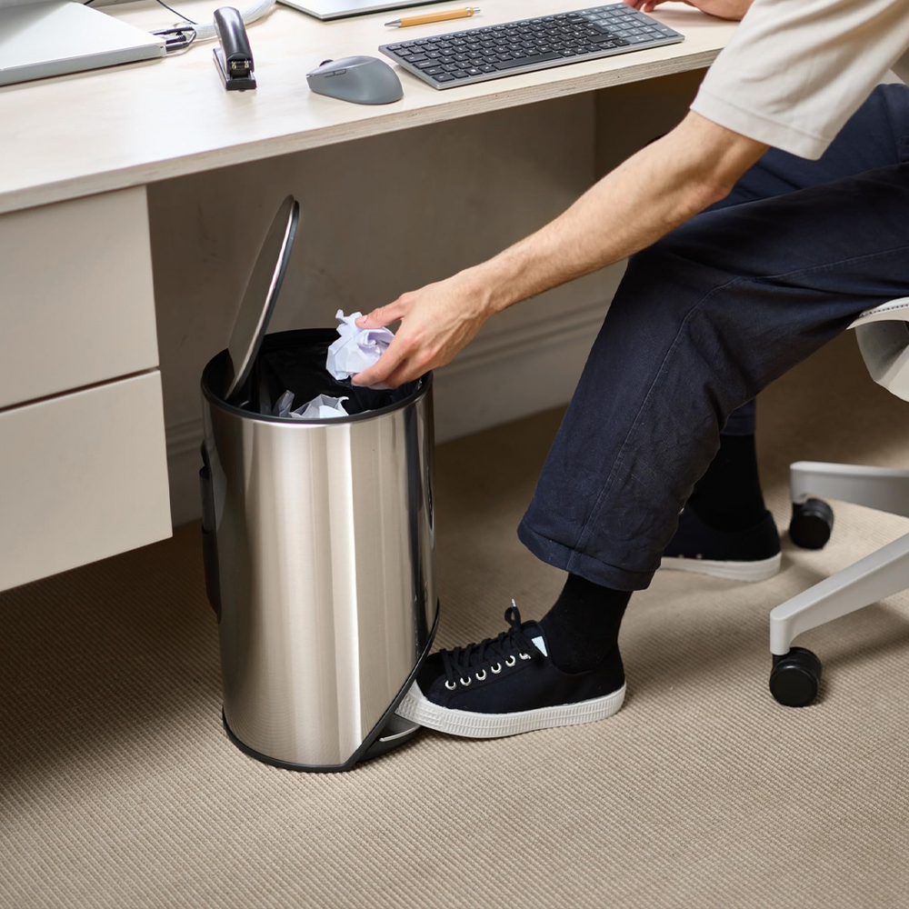 Arc Easy-push Stainless-steel Pedal Bin 10 Liters