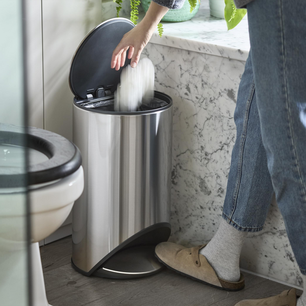 Arc Easy-push Stainless-steel Pedal Bin 10 Liters
