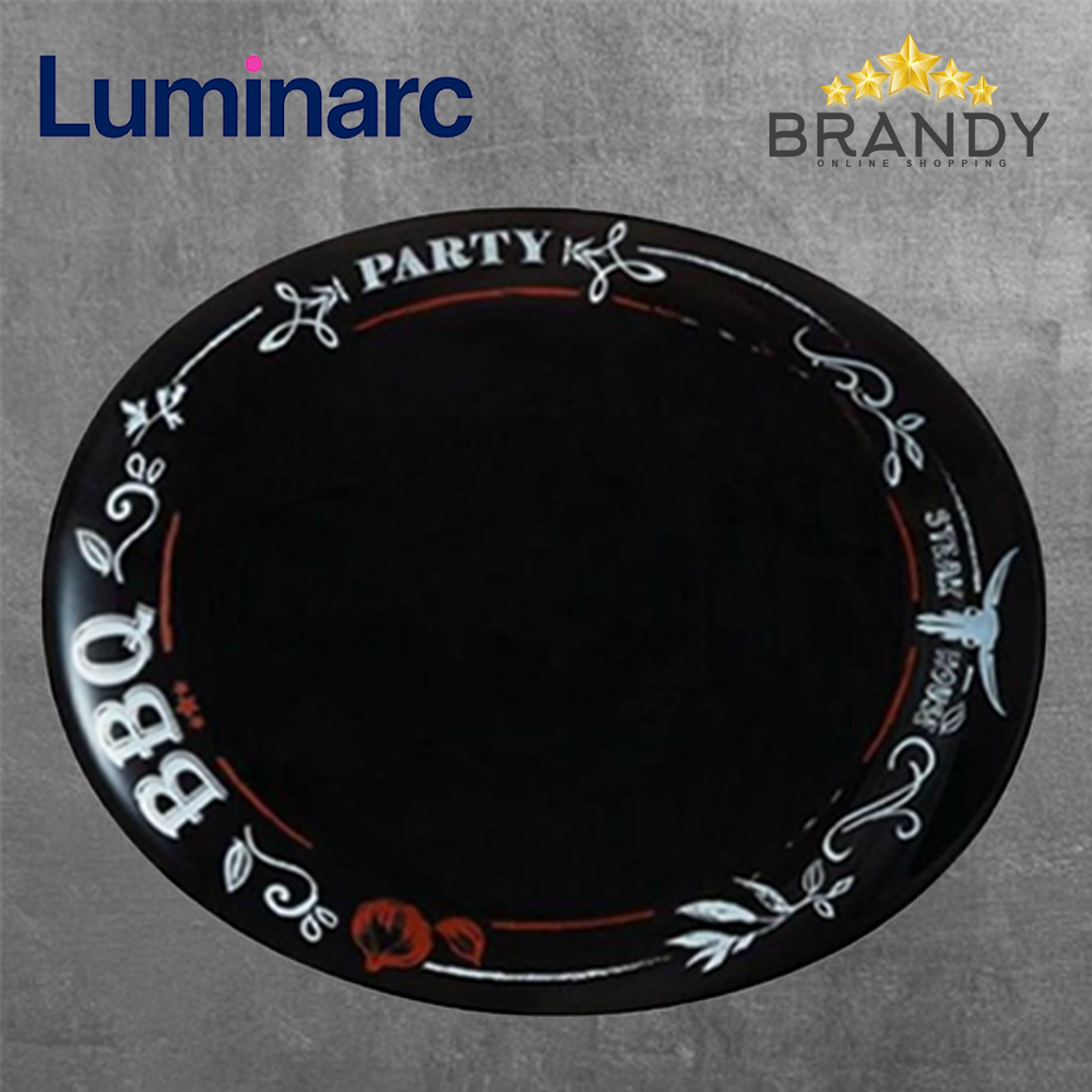 Friend's Time Black Steak Plate 30cm
