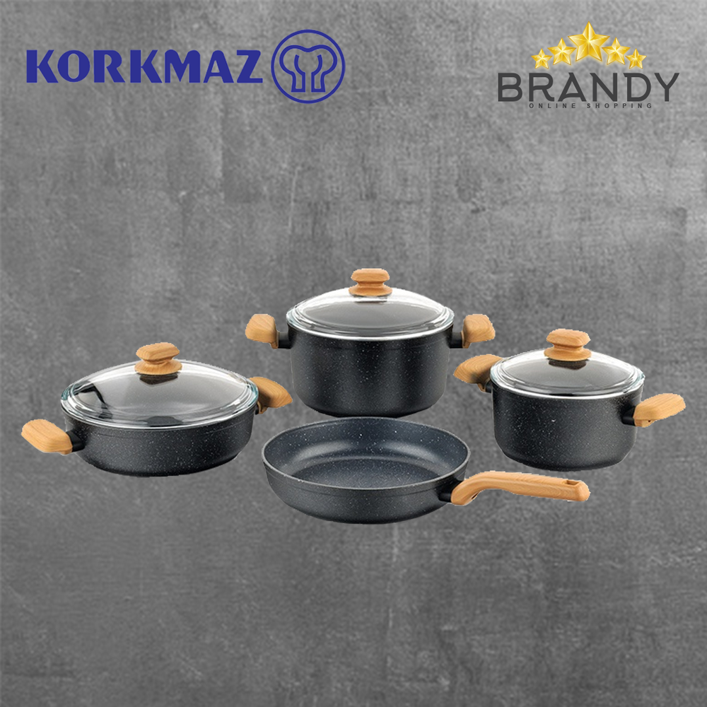 Montana Granite Cookware Set 7pcs - Non-Stick & Scratch Resistant