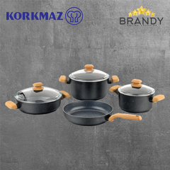 Montana Granite Cookware Set 7pcs - Non-Stick & Scratch Resistant