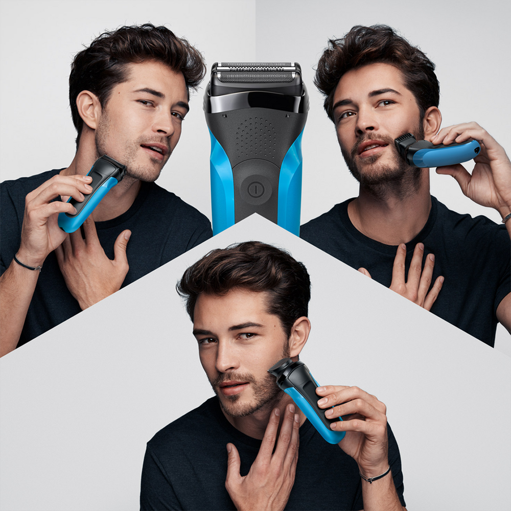 Braun Series 3 Shave & Style 310BT 3-in-1 Wet & Dry Shaver Black/Blue