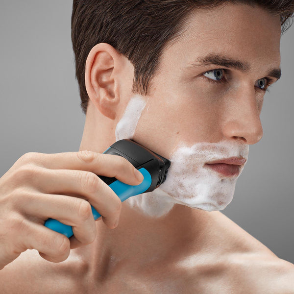 Braun Series 3 310s Electric Foil Shaver 3 Flexible Blades Wet and Dry Black and Blue