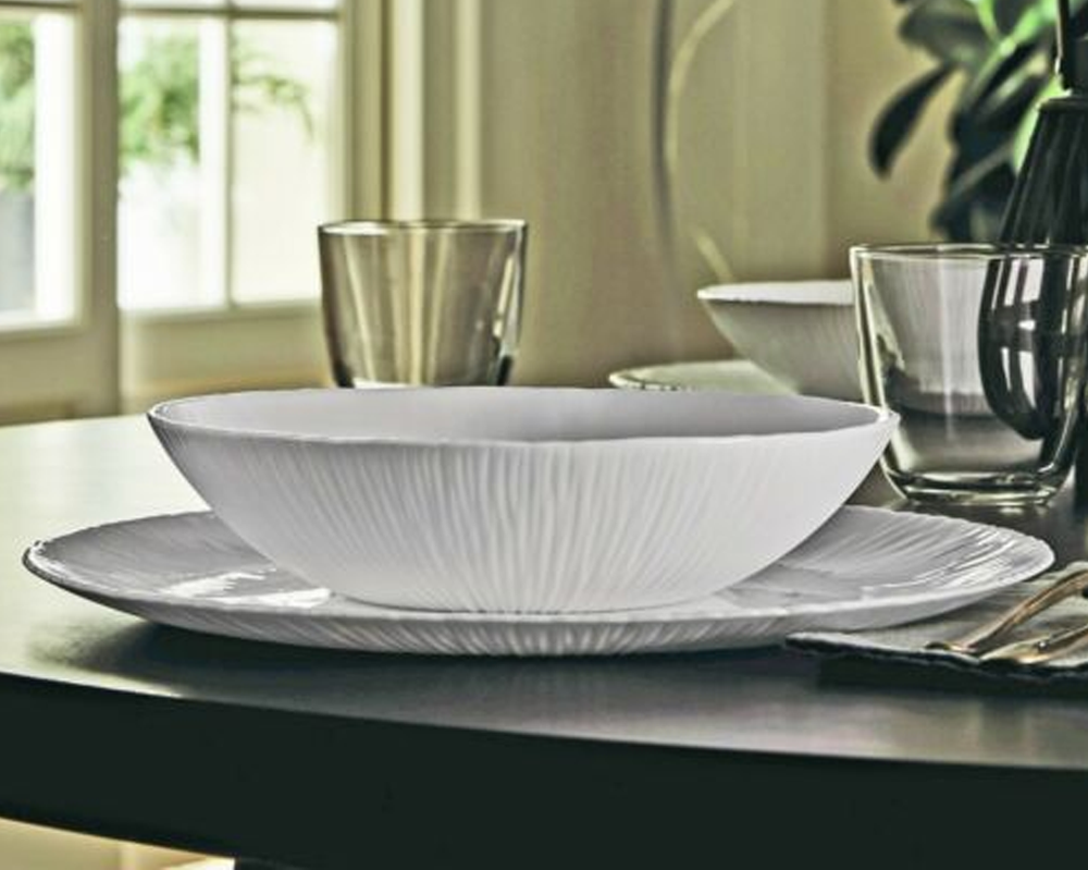 Coconut Dinner Set 18pcs Opal Glass Plates