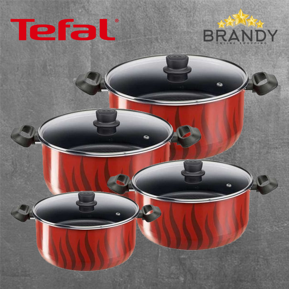 Tempo Flame Set 4 Pots - Glass Lid