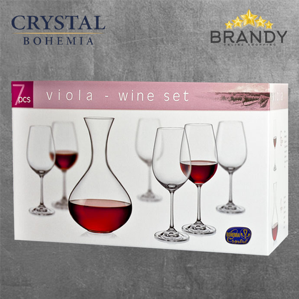 Viola Wine Set 7pcs - Crystal Glassware