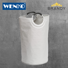Wenko Jumbo 69L Laundry Basket Beige Polyester Soft‑Grip Handles
