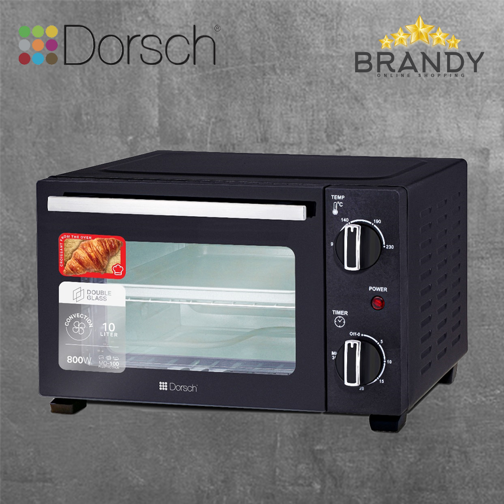 Electric Oven 10L with 60-Min Timer & Inside Light