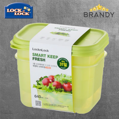 LocknLock Fresh Block Food Containers Set of 2, 330 ml & 1.5 L