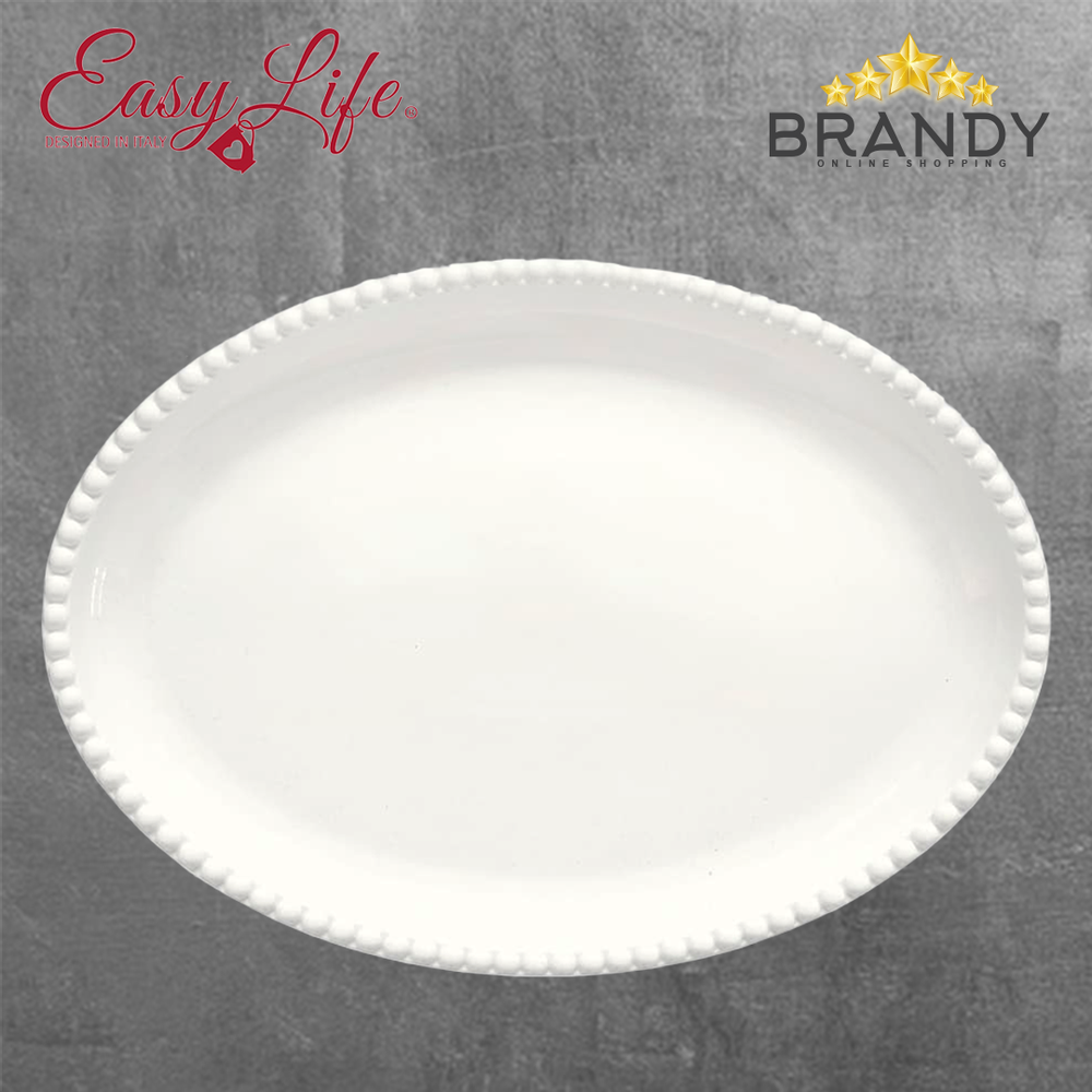 Tiffany White Oval Plate 33x23cm