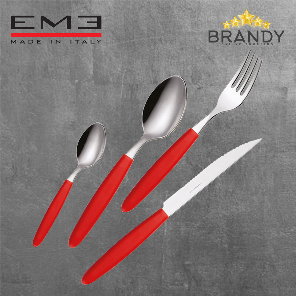Light Red Cutlery Set 24pcs
