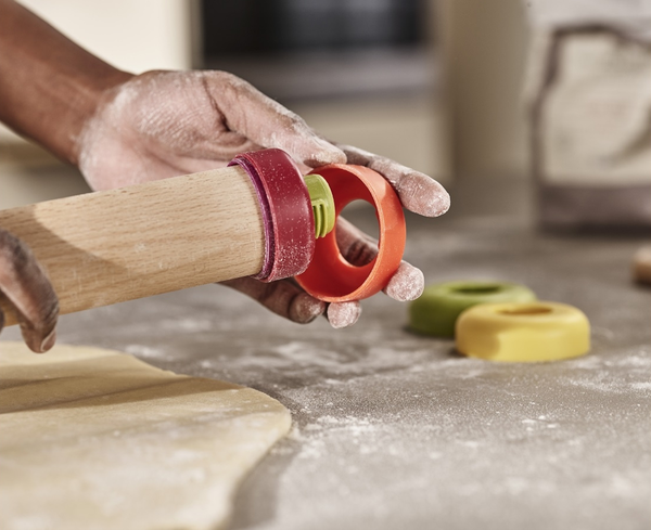 PrecisionPin Adjustable Rolling Pin with 5 Thickness Levels