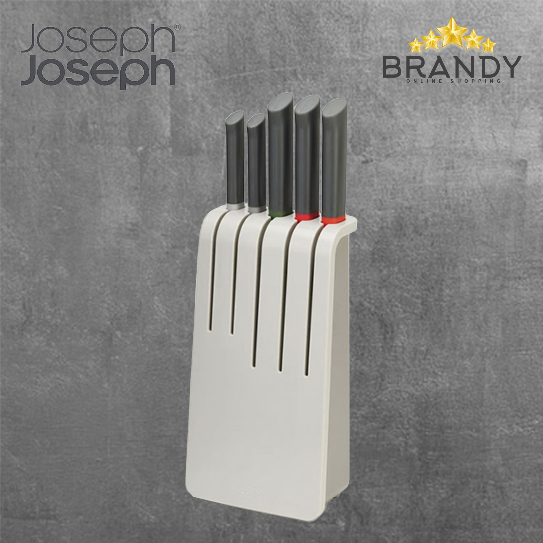 Joseph Joseph Duo 5‑Piece Knife Block Set Japanese Stainless Steel