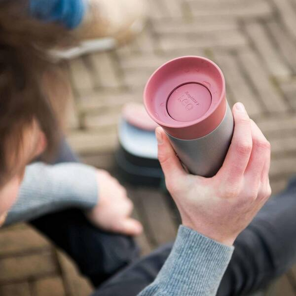 Double walled thermal mug pink 330ml